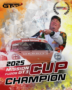 2025 Mission Foods GT3 Cup Trophy Champion G. Michael Merritt